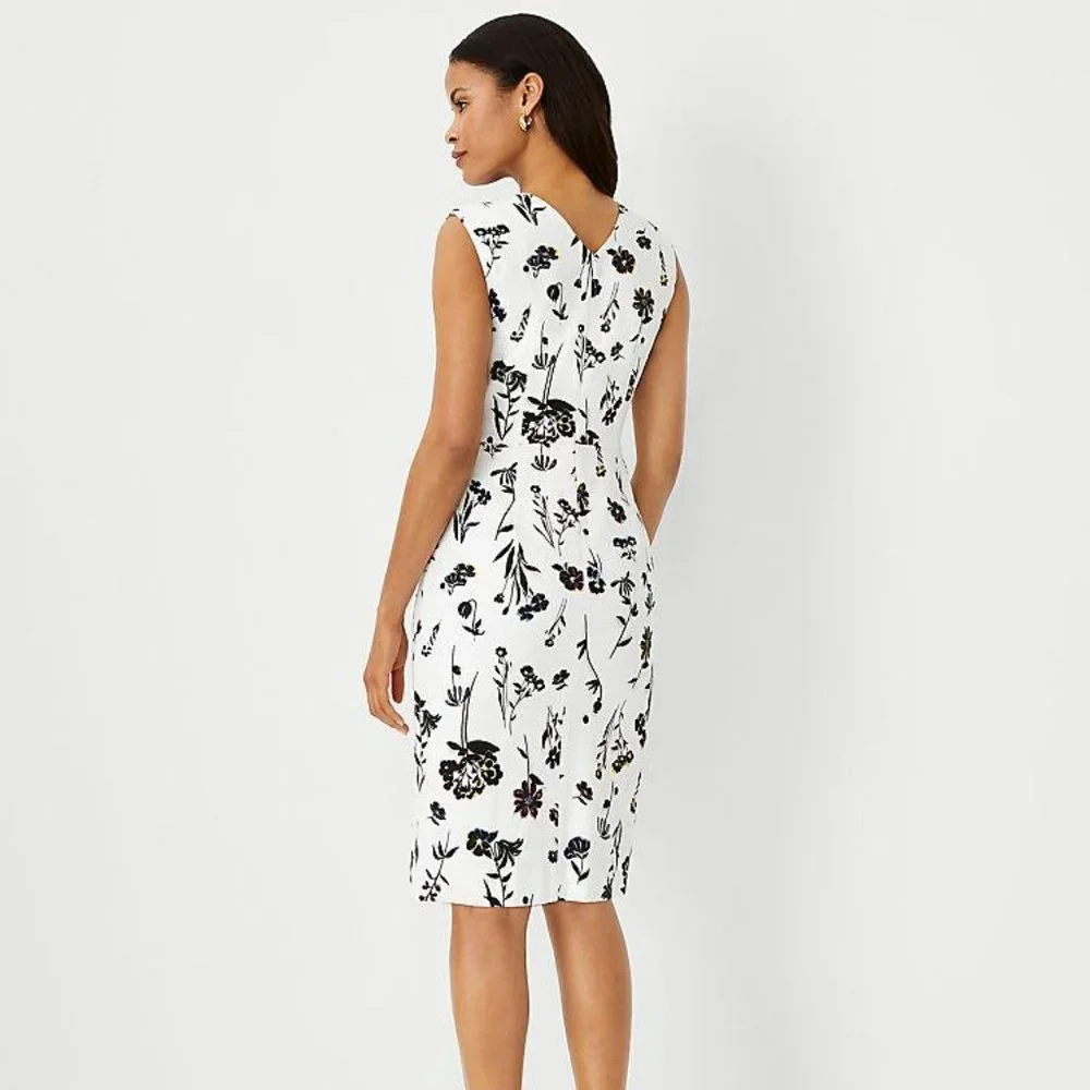NWT Ann Taylor Floral Double V Sheath Dress - Picture 2 of 4